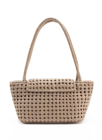 Elleme Courrier Tote Woven Leather Taupe