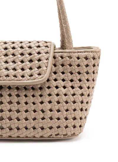 Elleme Courrier Tote Woven Leather Taupe