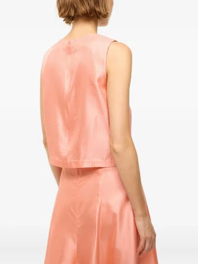 Staud Cassia Silk Top In ピンク