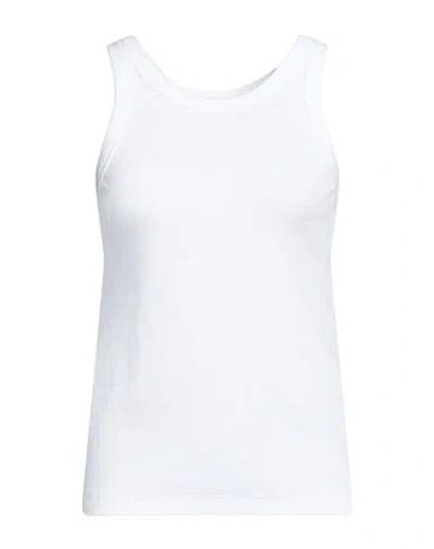 Totême Toteme Woman Tank Top White Size Xs Organic Cotton, Elastane In White