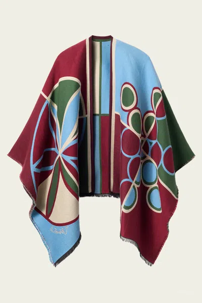 La Doublej Poncho In Eclipse Placee