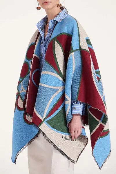 La Doublej Poncho In Eclipse Placee