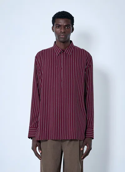 Saint Laurent Bordeaux Clothing Shirts In Red