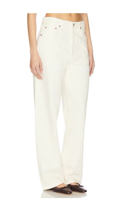 Agolde Low-slung Baggy Jeans In White