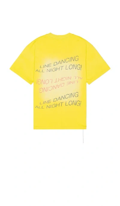Lifted Anchors Lines T-shirt In Washed Mustard