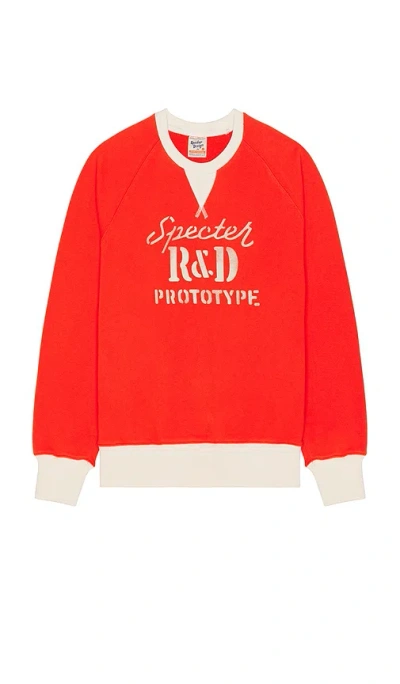 Deus Ex Machina Specter R&d Crew Sweatshirt In Mars Red