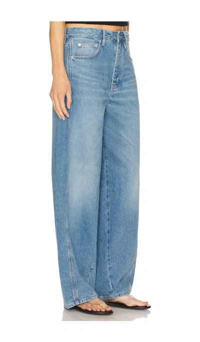 St Agni Mid Rise Balloon Jeans In 90s Blue
