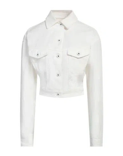 Off-white Woman Denim Outerwear White Size 10 Cotton