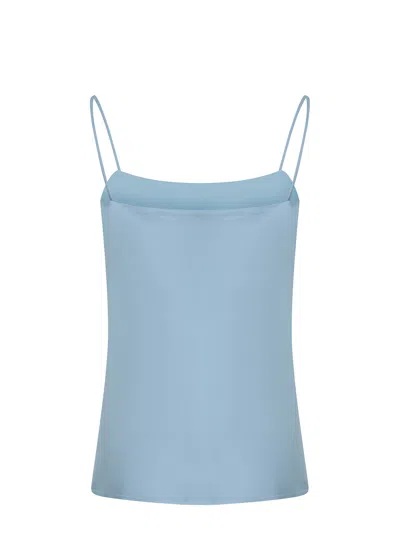 Herno Satin Top In Acqua Marina