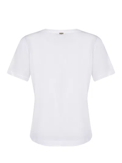Herno T-shirt With Side Slits Button Details