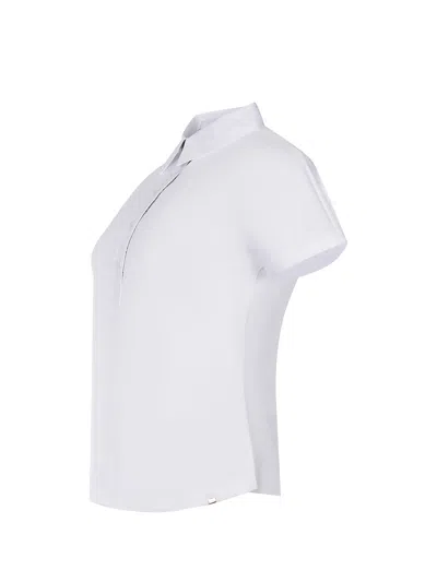 Herno Ever Cotton Interlock／new Popeline／monogram ポロシャツ In White