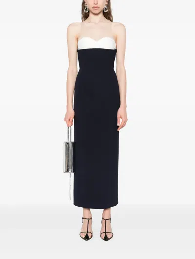 Khaite Yael Maxi Dress In Blue