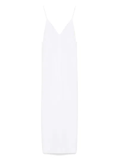 Khaite Tulula Midi Dress In White