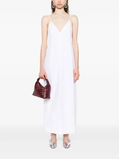 Khaite Tulula Midi Dress In White