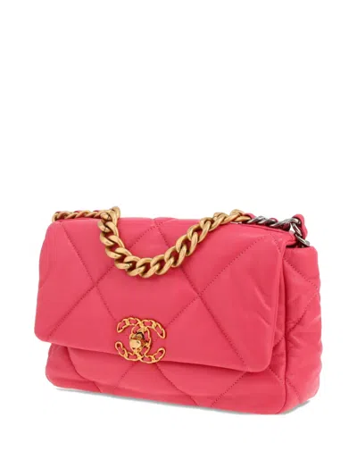 Pre-owned Chanel 19 Handbag In Pink