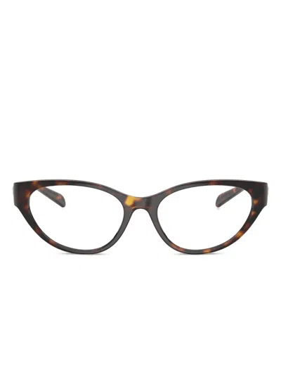 Versace Cat-eye Frame Glasses In Brown