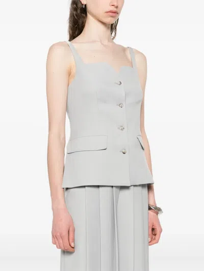 Rame Buttoned Vest In Grey