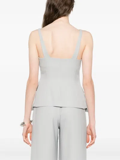 Rame Buttoned Vest In Grey