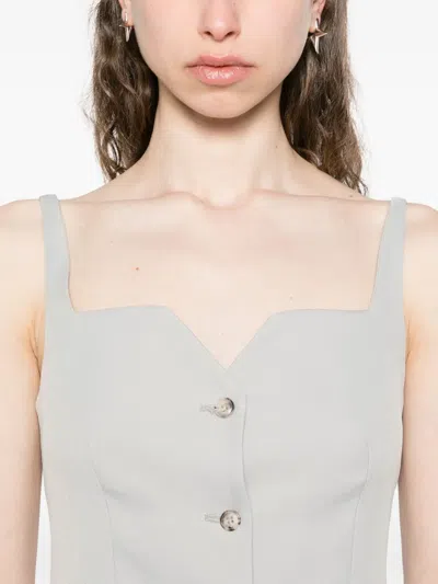 Rame Buttoned Vest In Grey