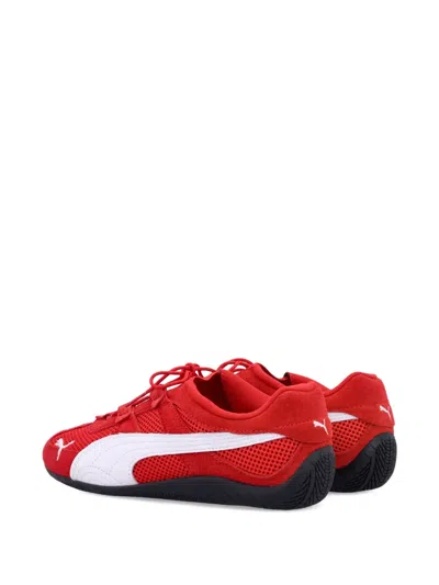 Puma 'speedcat' Red Sneakers With Logo Print On The Side And Logo Lettering On The Side In Leather Unisex In Red