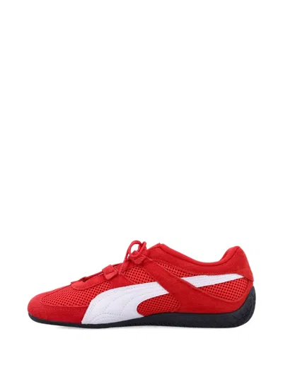 Puma 'speedcat' Red Sneakers With Logo Print On The Side And Logo Lettering On The Side In Leather Unisex In Red