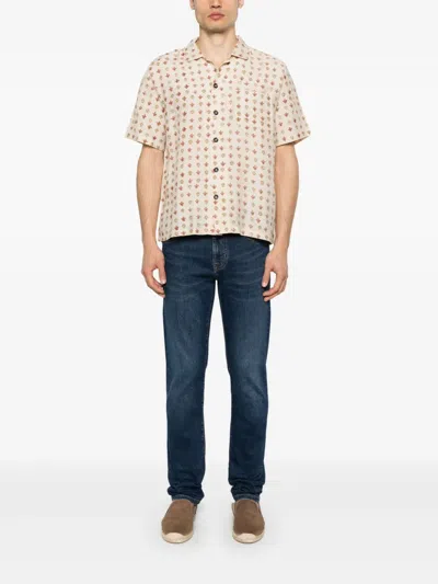 Manuel Ritz Jeans With Logo Application In Blue