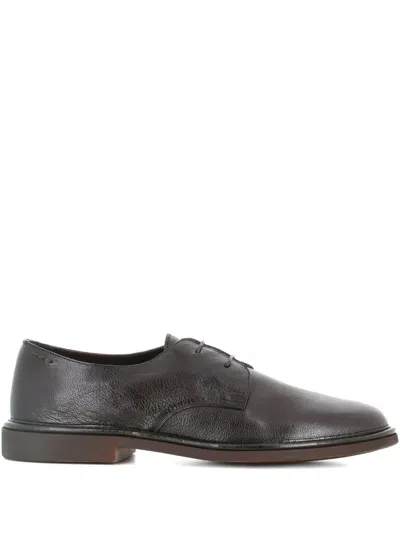 纹理皮质系带鞋