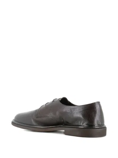 纹理皮质系带鞋