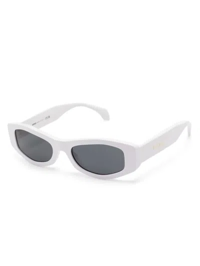 Versace Rectangle-frame Sunglasses In Burgundy