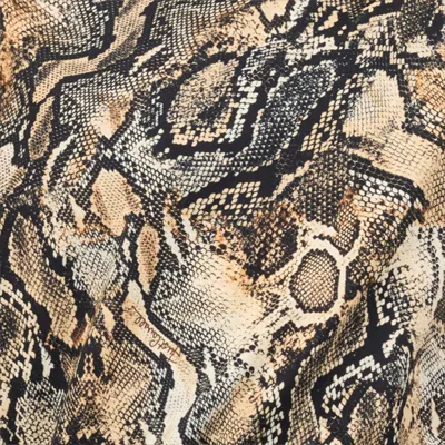 Roberto Cavalli Mini Dress With Python Print In 716 Marzapan + 738 C