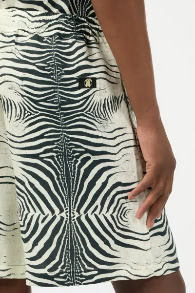 Roberto Cavalli Zebra-print Shorts In White