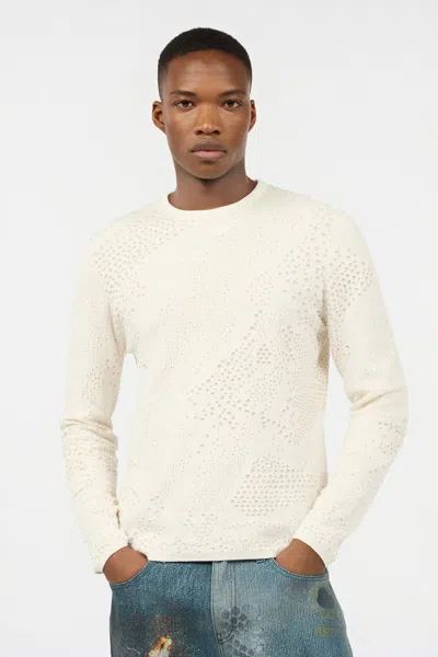 Roberto Cavalli Top With Python Motif In Ivory