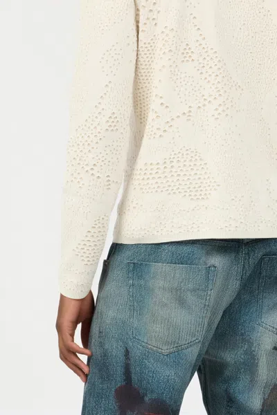 Roberto Cavalli Top With Python Motif In Ivory