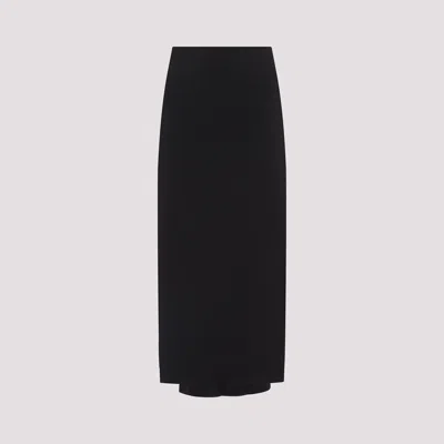 Jacquemus Floor-length Viscose Blend Skirt In Black
