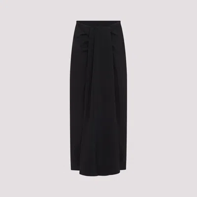 Jacquemus Floor-length Viscose Blend Skirt In Black