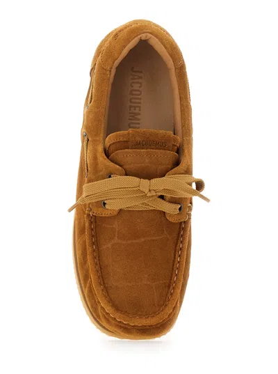 Jacquemus Les Batto Loafers In Brown