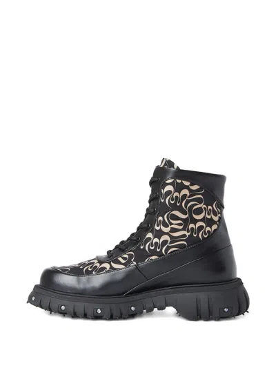 Phileo Monogram-pattern Boots In Black