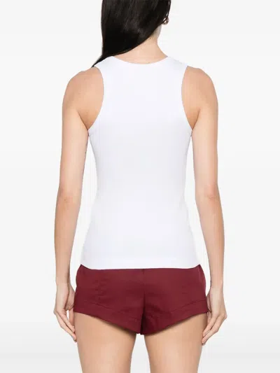 Fiorucci Angel Patch Ribbed Tank Top In White