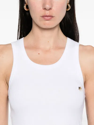 Fiorucci Angel Patch Ribbed Tank Top In White