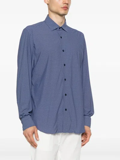 Mazzarelli Nylon Shirts In Blue