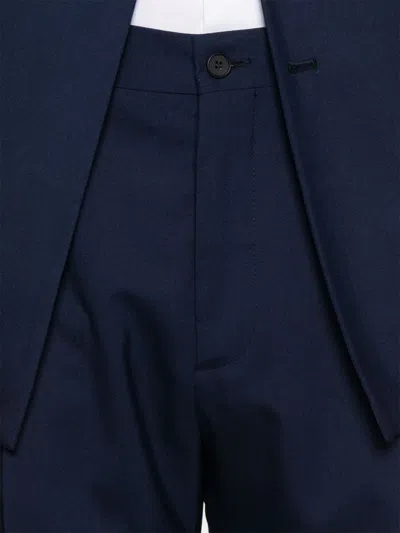 Manuel Ritz Double-breasted Suit In Blue