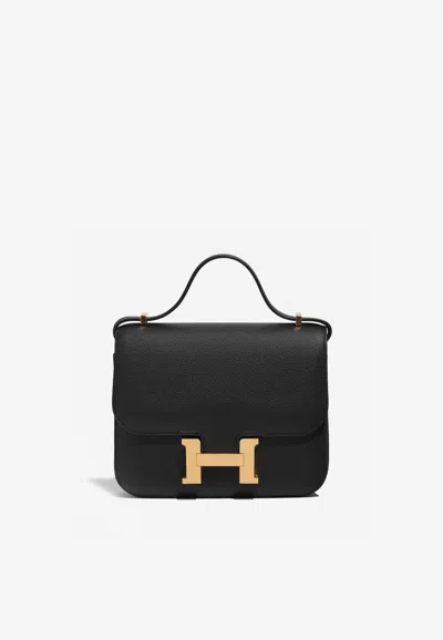 Hermes Constance 18 In Black Epsom With Gold Hardware In Black