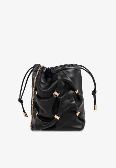 FERRAGAMO MINI BUCKET BAG WITH VARA BOWS 