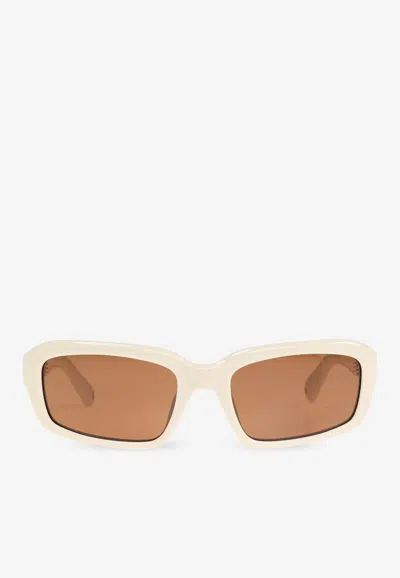 Jacquemus Gala Square Sunglasses In Brown