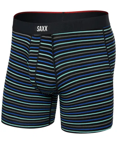 Saxx Vibe Extra Super Soft Boxer Briefs In Gents Stripe-sport Blue