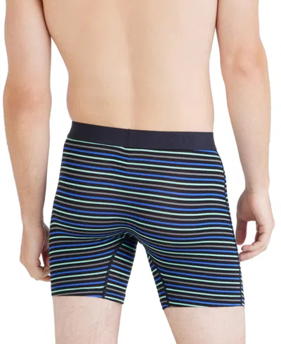 Saxx Vibe Extra Super Soft Boxer Briefs In Gents Stripe-sport Blue