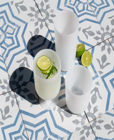 Tarhong Mesa Goblet Glasses, Set Of 6 In White