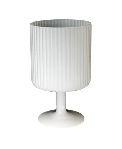 Tarhong Mesa Goblet Glasses, Set Of 6 In White