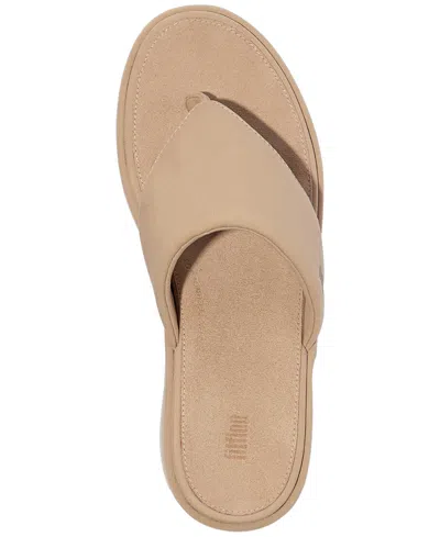 Fitflop Women's Flatforms Wedge Toe-post Sandals In Classic Beige