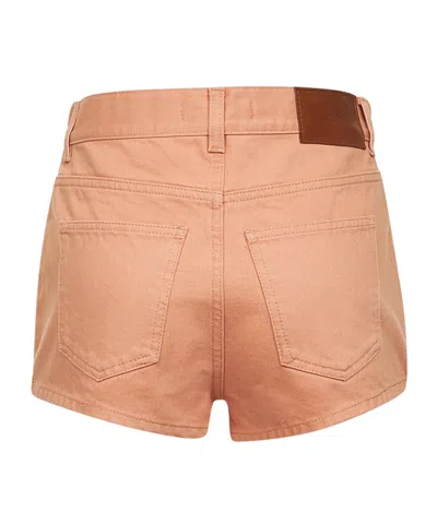 Chloé Chloe Women Salmon Denim Shorts In Pink